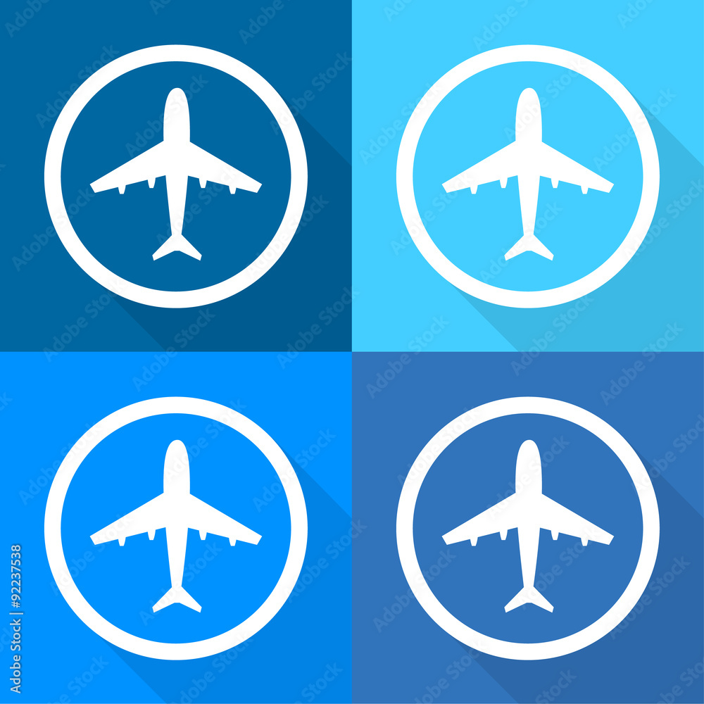 airplane icons set great for any use. Vector EPS10.