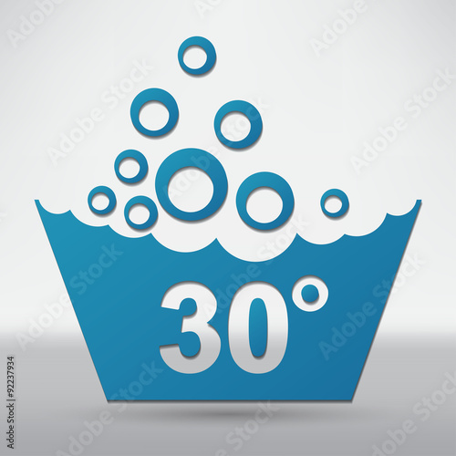 Set of washing symbols icon