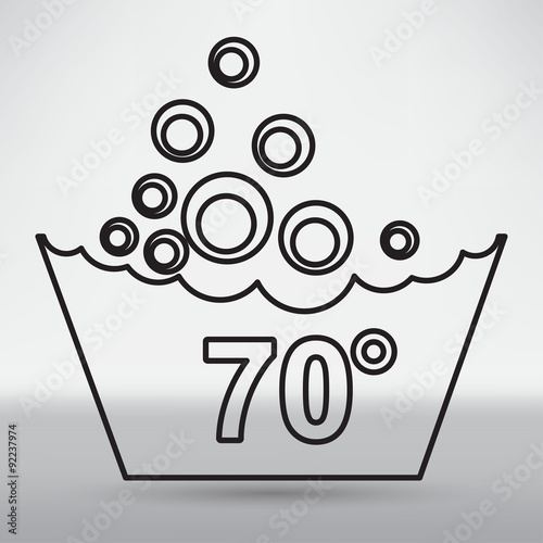 Set of washing symbols icon