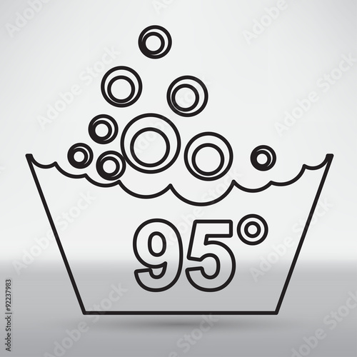 Set of washing symbols icon