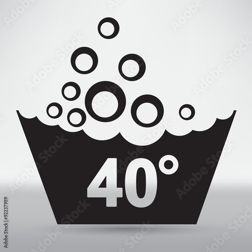 Set of washing symbols icon