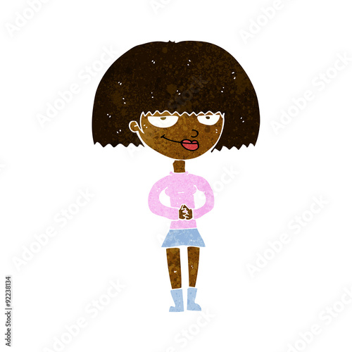 cartoon sly woman