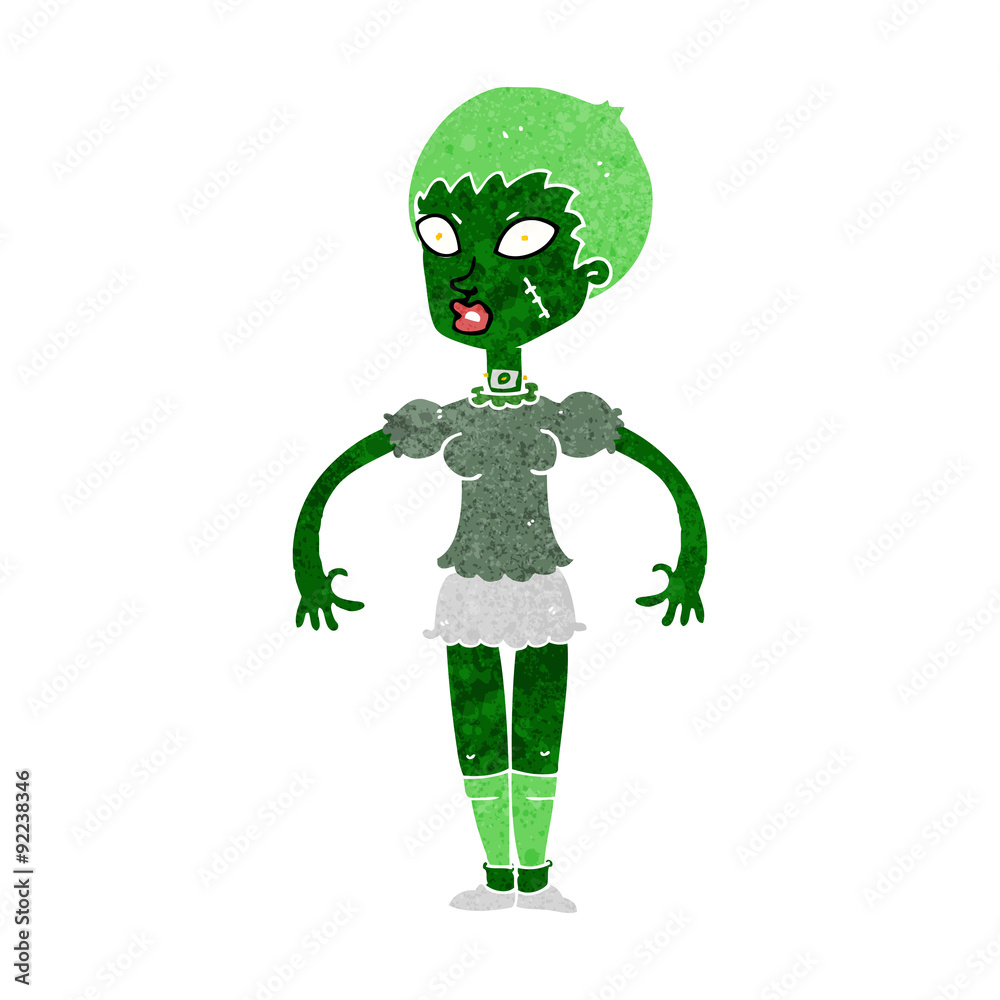 cartoon zombie monster woman cartoon zombie monster woman