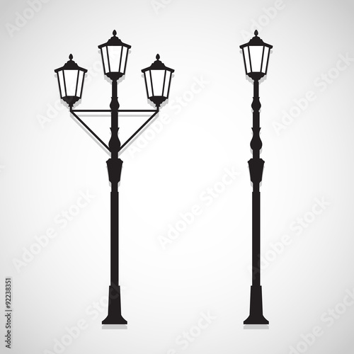 Silhouettes of lamps icons set great for any use. Vector EPS10.