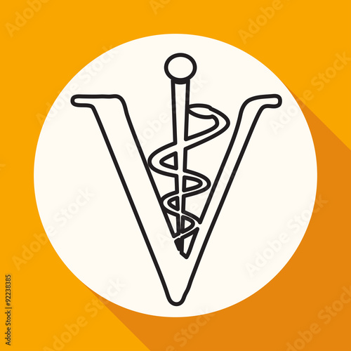 Veterinary sign cat and dog symbol