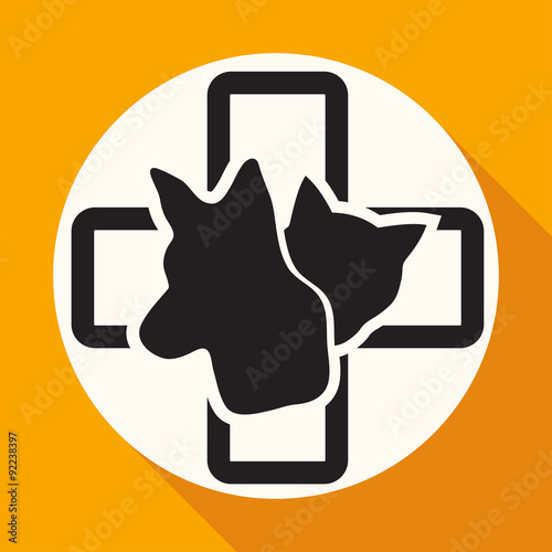 Veterinary sign cat and dog symbol