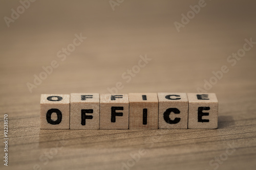 Office in wooden cubes