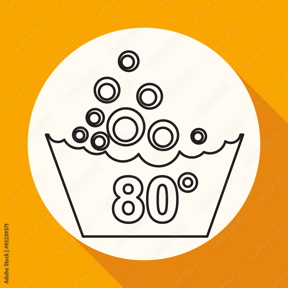 Obraz premium Set of washing symbols icon