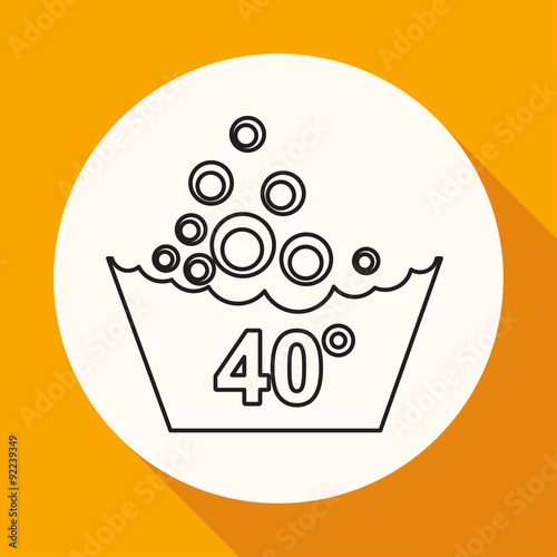 Set of washing symbols icon