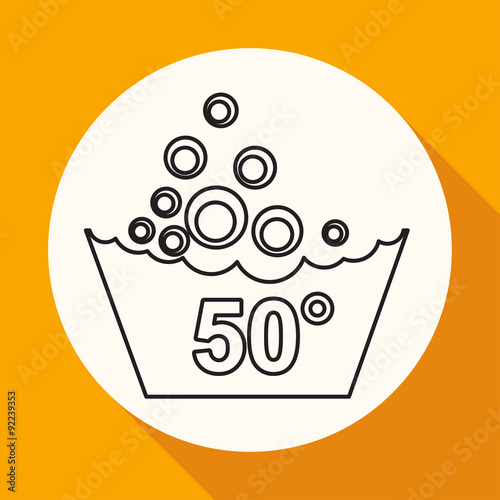 Set of washing symbols icon