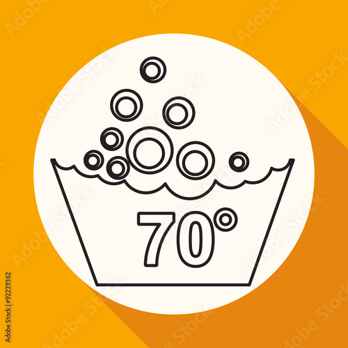 Set of washing symbols icon