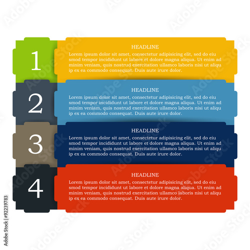 Colorful infographic template with space for your text.