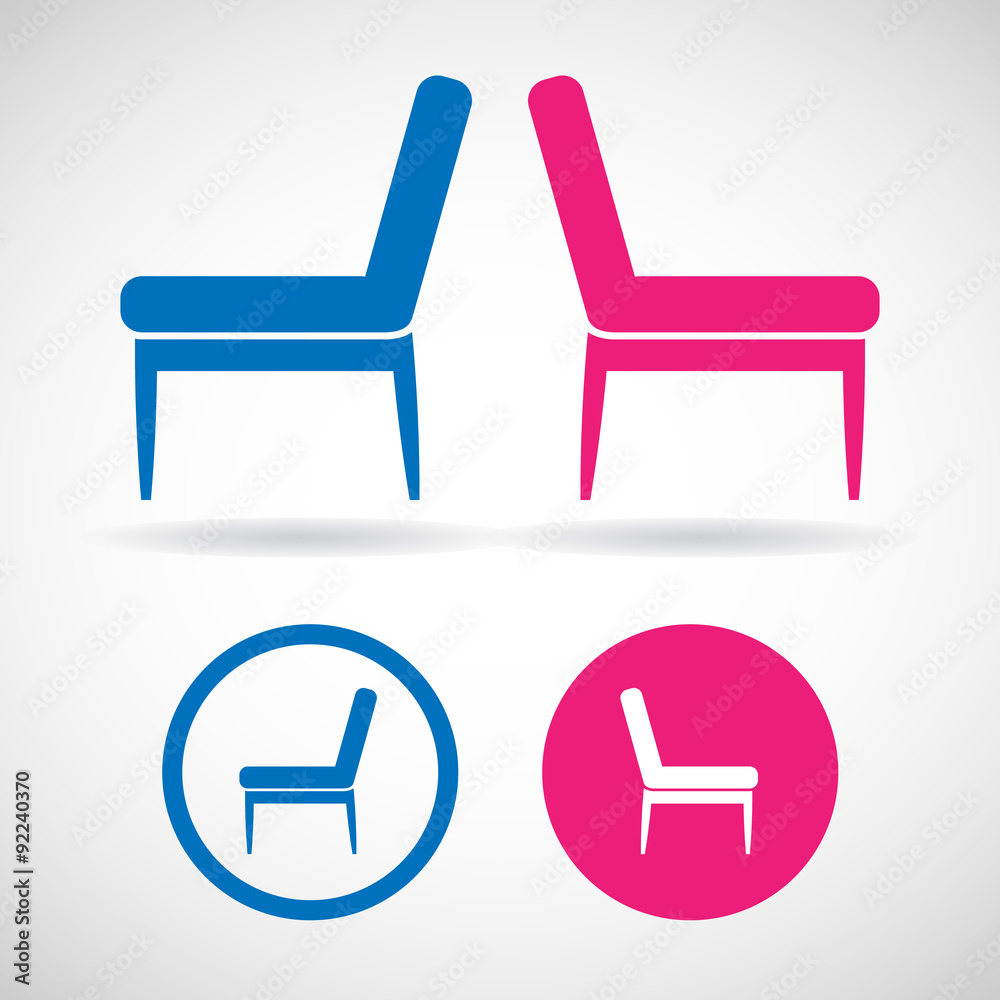 Chair icons set great for any use. Vector EPS10. Chair icons set great for any use. Vector EPS10.
