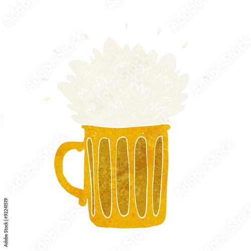 cartoon frothy beer