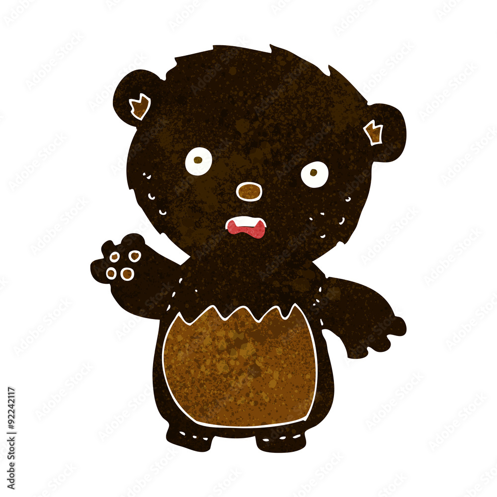 cartoon worried black bear cartoon worried black bear