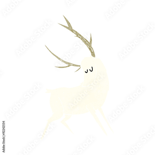 cartoon white stag © lineartestpilot