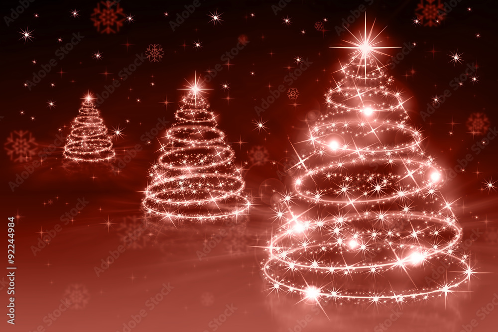 Christmas red tree Christmas red tree