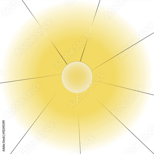 vector illustration of a shining sun