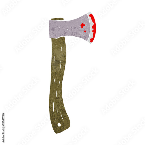 cartoon bloody axe