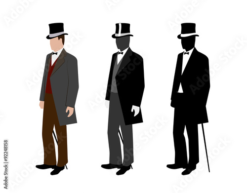 silhouette of a gentleman in a tuxedo