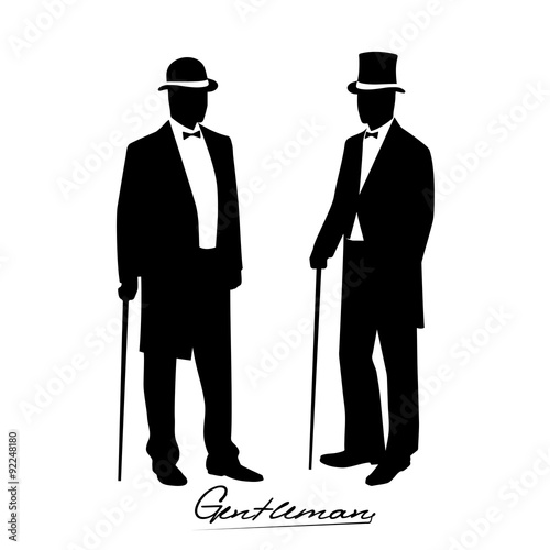 silhouette of a gentleman in a tuxedo