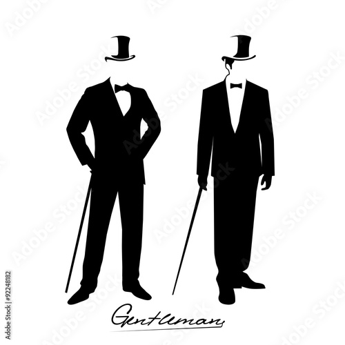 silhouette of a gentleman in a tuxedo