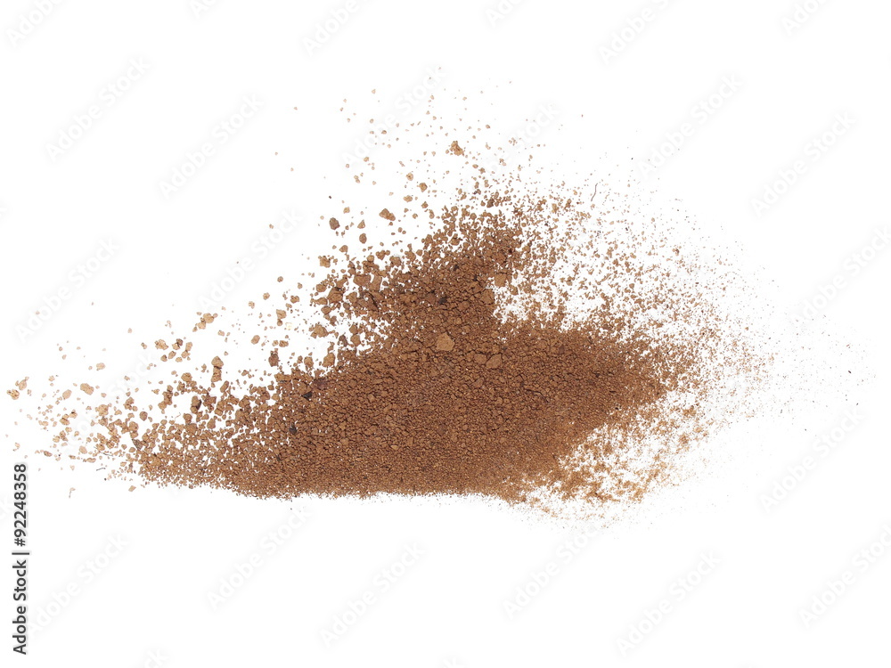 macro pile dirt isolated on white background, with clipping path macro pile dirt isolated on white background, with clipping path