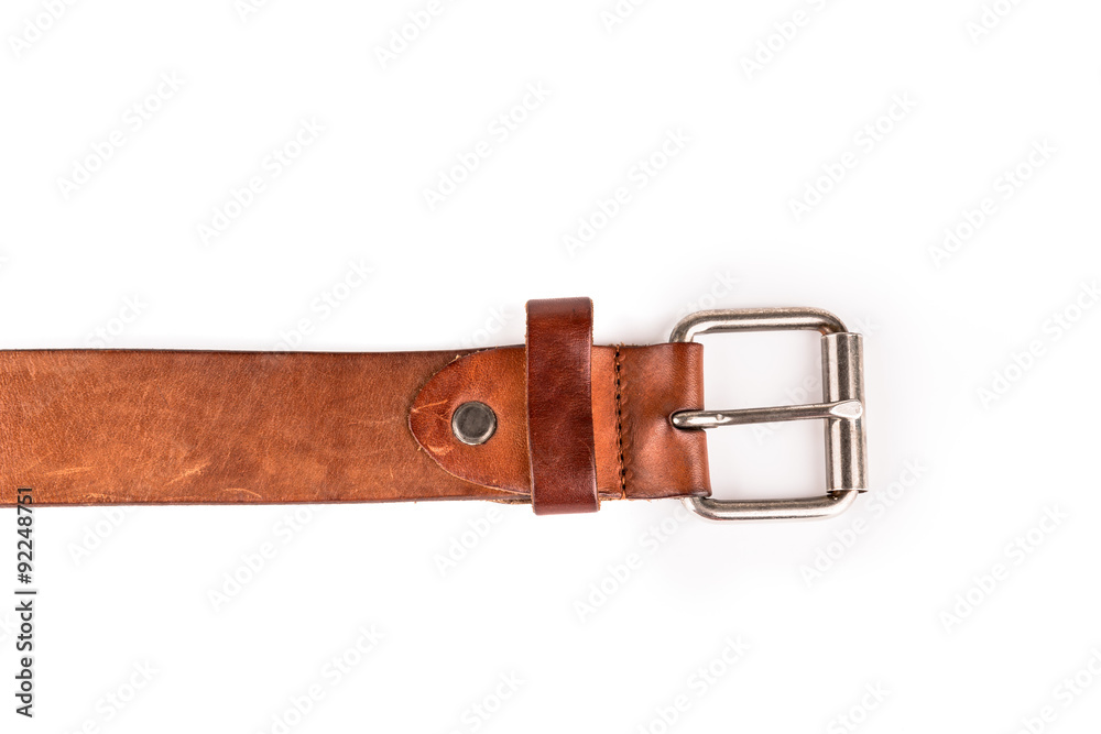 Belt with buckle unit isolated on a white background Belt with buckle unit isolated on a white background