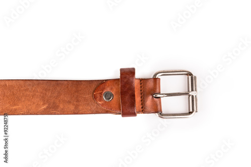 Belt with buckle unit isolated on a white background