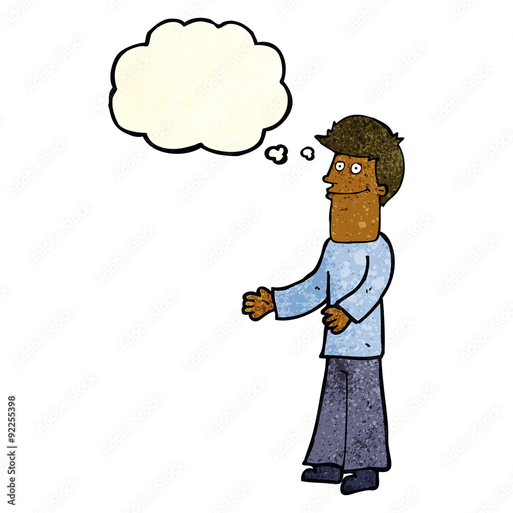 cartoon man shrugging shoulders with thought bubble cartoon man shrugging shoulders with thought bubble