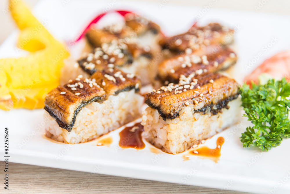 Eel sushi roll maki Eel sushi roll maki