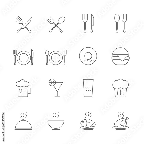 food icons set