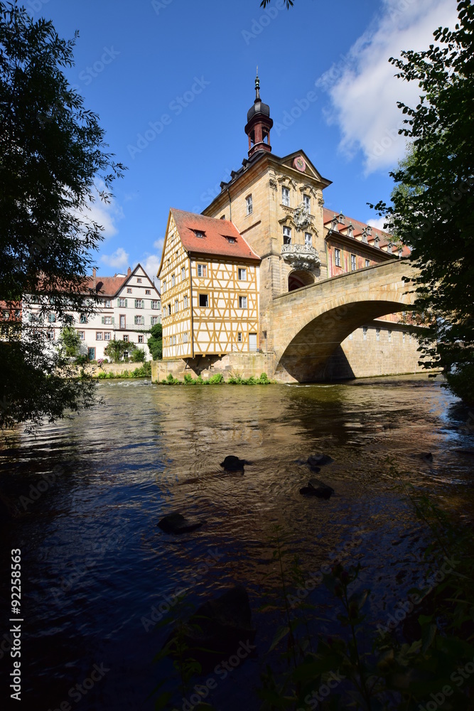 Naklejka premium Old town hall (Altes Rathaus) in Bamberg, Germany