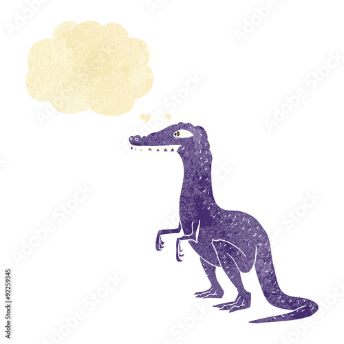 Fototapeta Naklejka Na Ścianę i Meble -  cartoon dinosaur with thought bubble