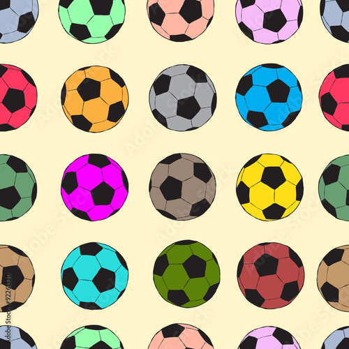 Seamless color soccer balls