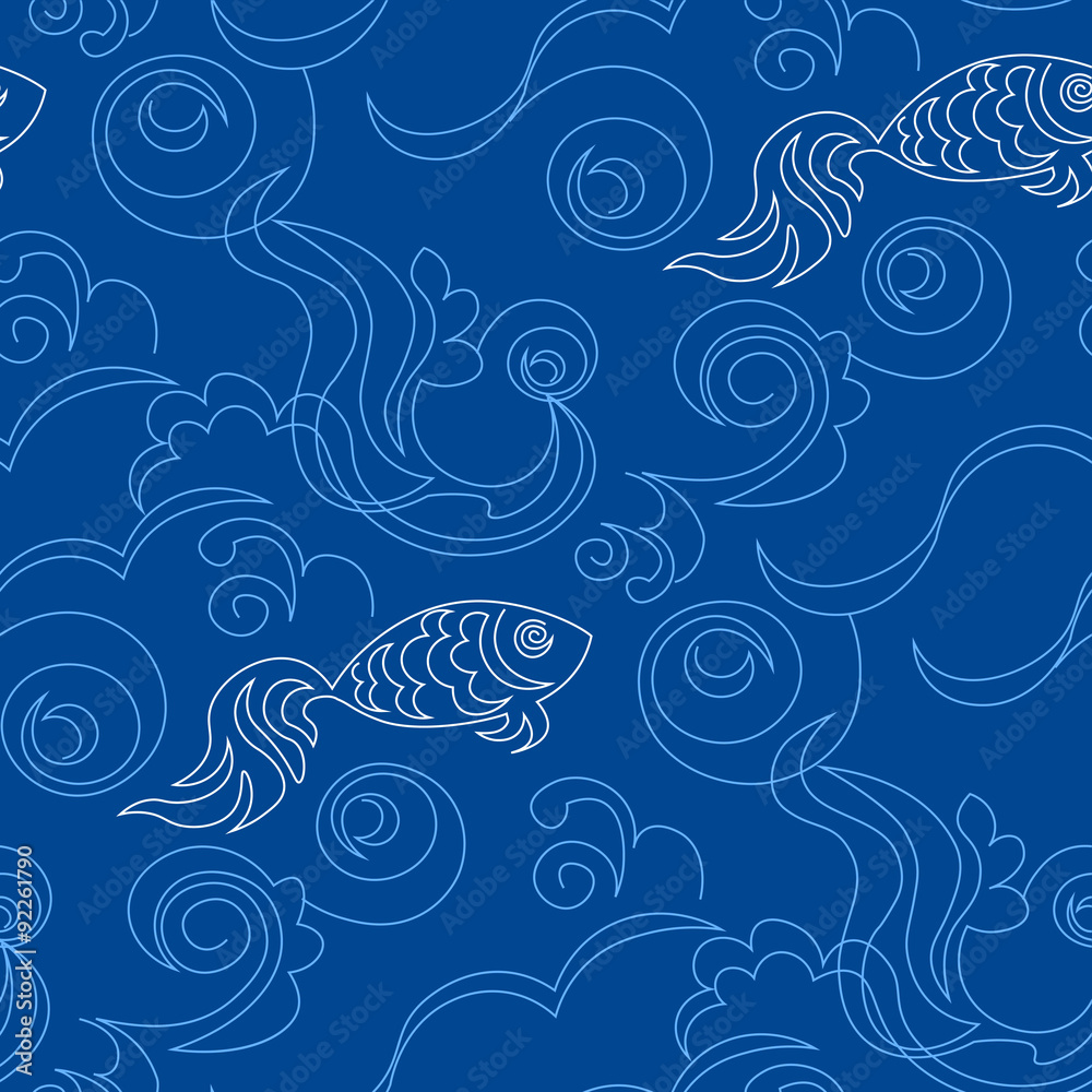Blue wallpaper pattern