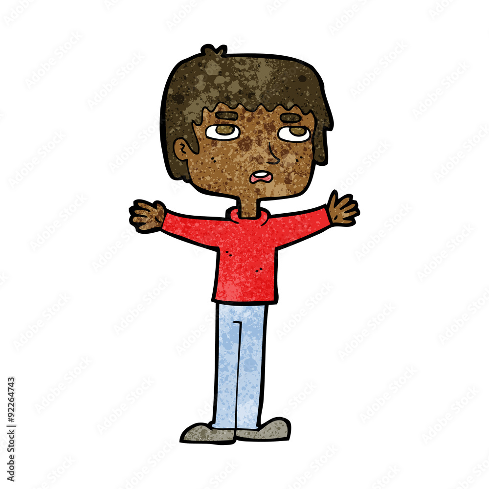 Fototapeta premium cartoon nervous man