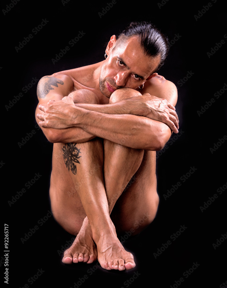 Fototapeta premium Sexy muscular nude man