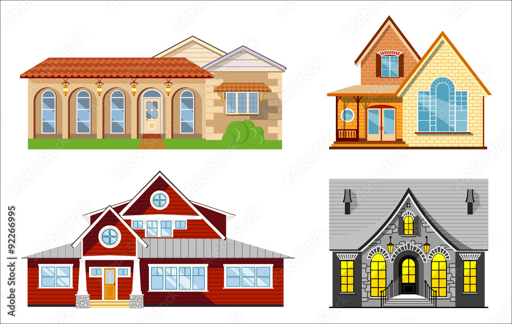 House illustration set