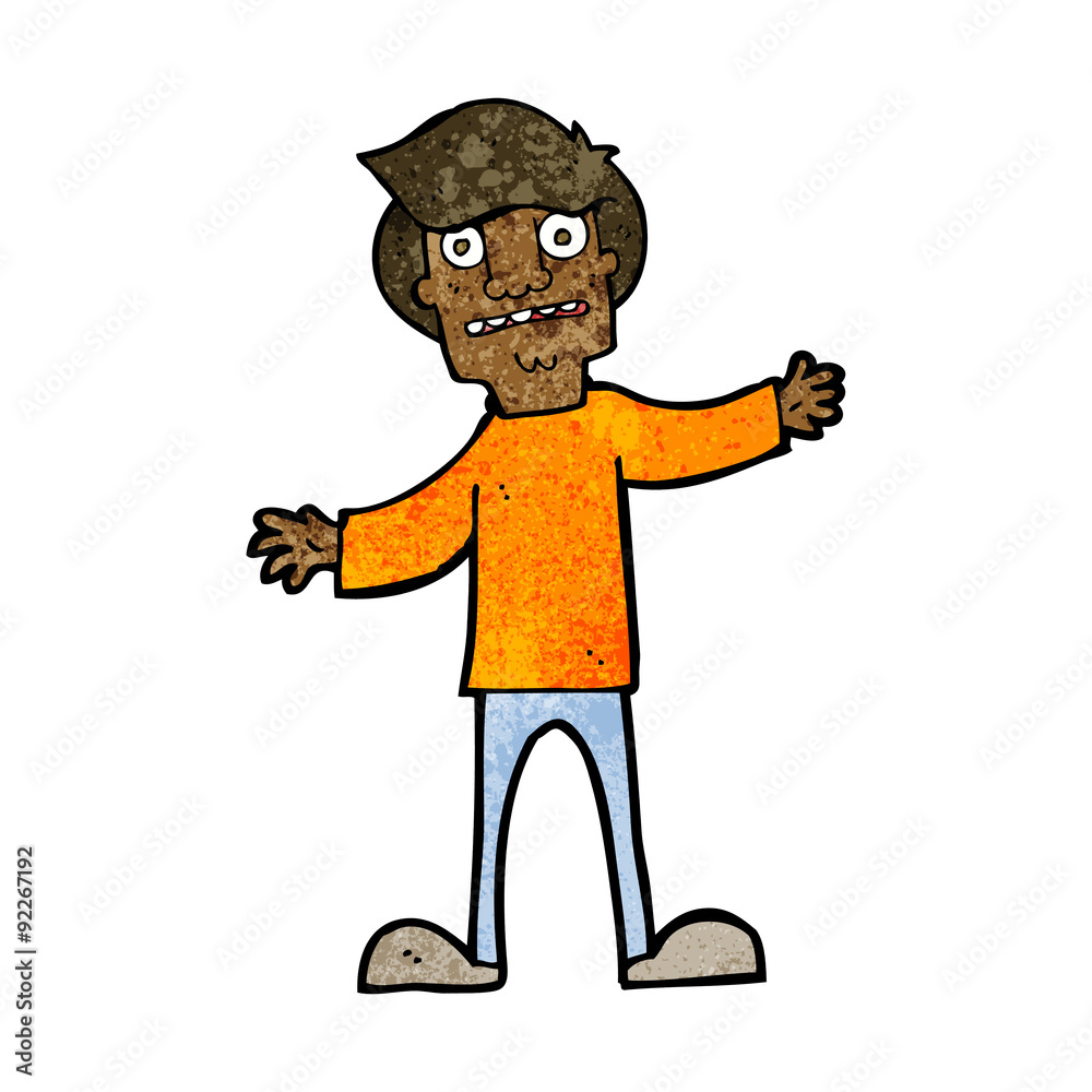 Fototapeta premium cartoon surprised man
