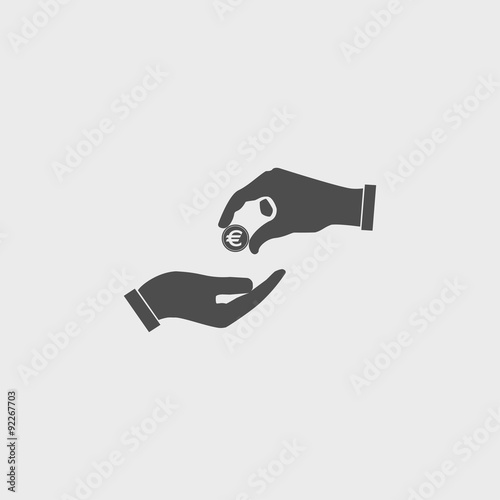  give alms Flat icon