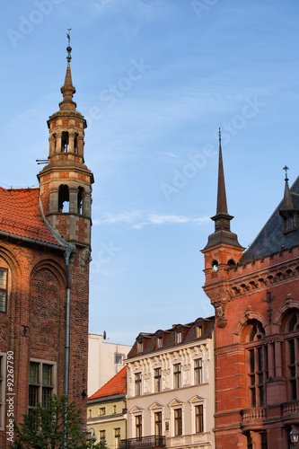 Corner Turrets of Historic Buildings in Torun