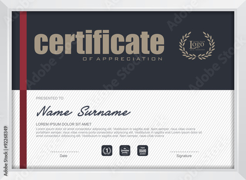 certificate template with clean and modern pattern,
Luxury golden,Qualification certificate blank template with elegant,Vector illustration 
