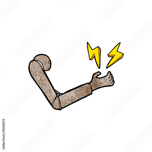 cartoon prosthetic arm