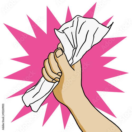 書類を握りつぶす