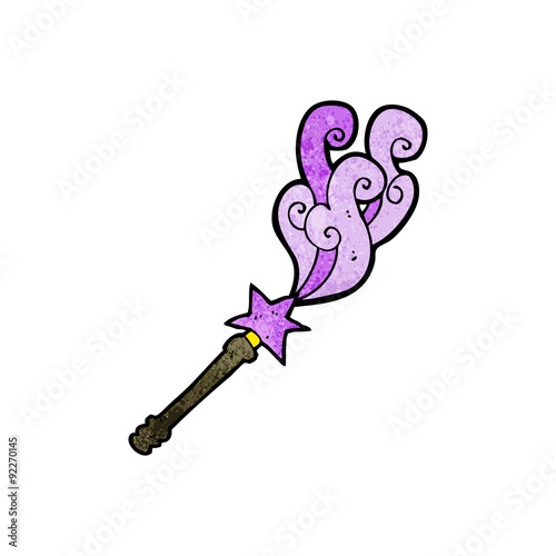 cartoon magic wand casting spell