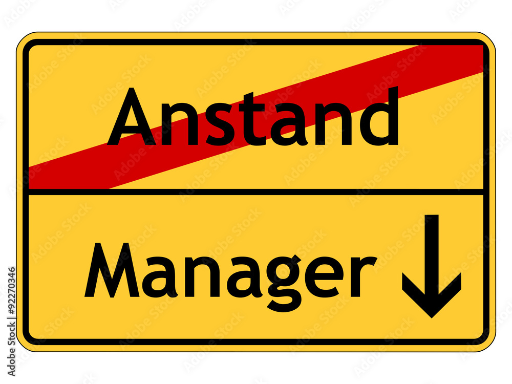 Obraz premium Manager und der Anstand