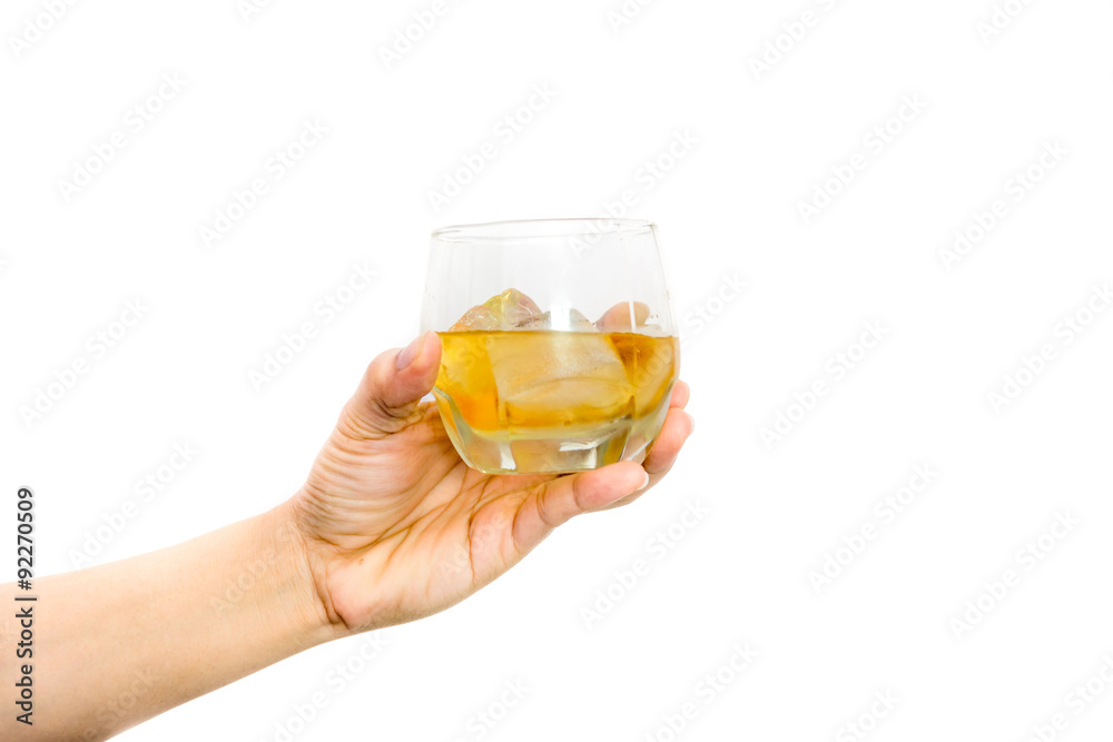 Woman's hand holding a glass of wine. Woman's hand holding a glass of wine.