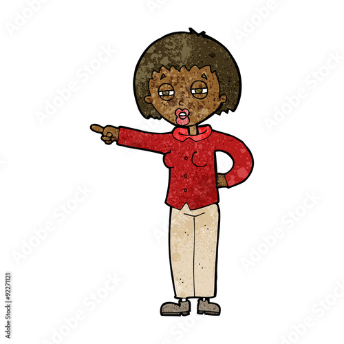 cartoon woman telling off