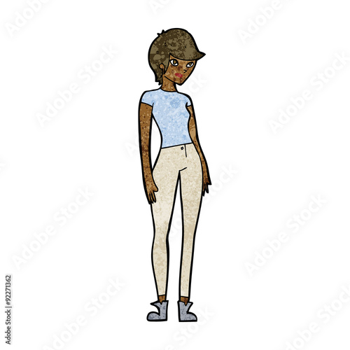 cartoon modern attractive woman